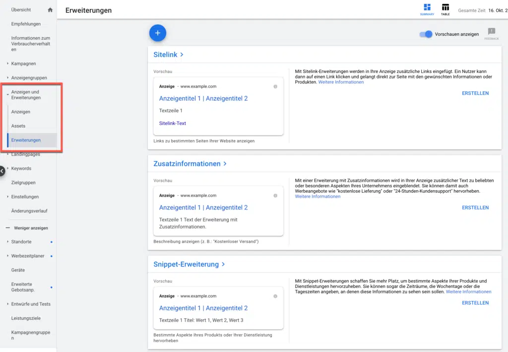 Google Ads Anzeigenerweiterung - so erhöhst du deine Klickraten 3 Google Ads Anzeigenerweiterungen