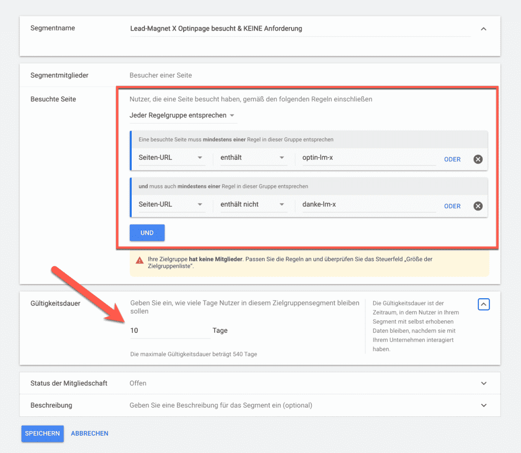 Google Ads Remarketing Zielgruppe erstellen