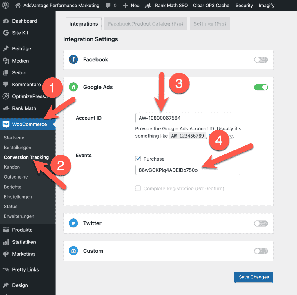 Google Ads WooCommerce Conversion-Tracking
