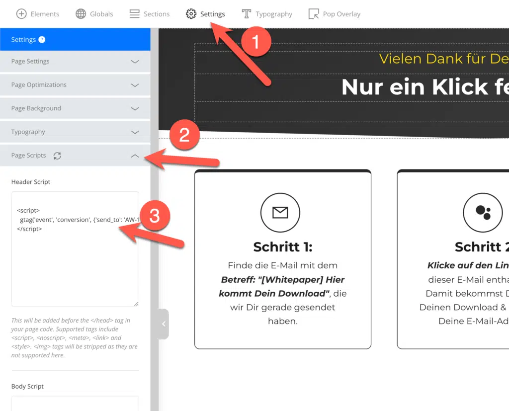 Google Ads Conversions in Wordpress & WooCommerce einbinden 5 Google Ads Conversion WordPress: OptimizePress 3