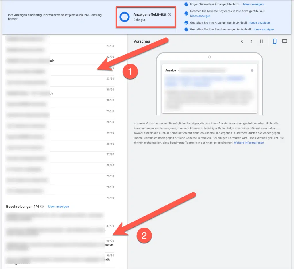Google Ads optimieren 2022: Die wichtigsten Punkte 11 Responsive Anzeige