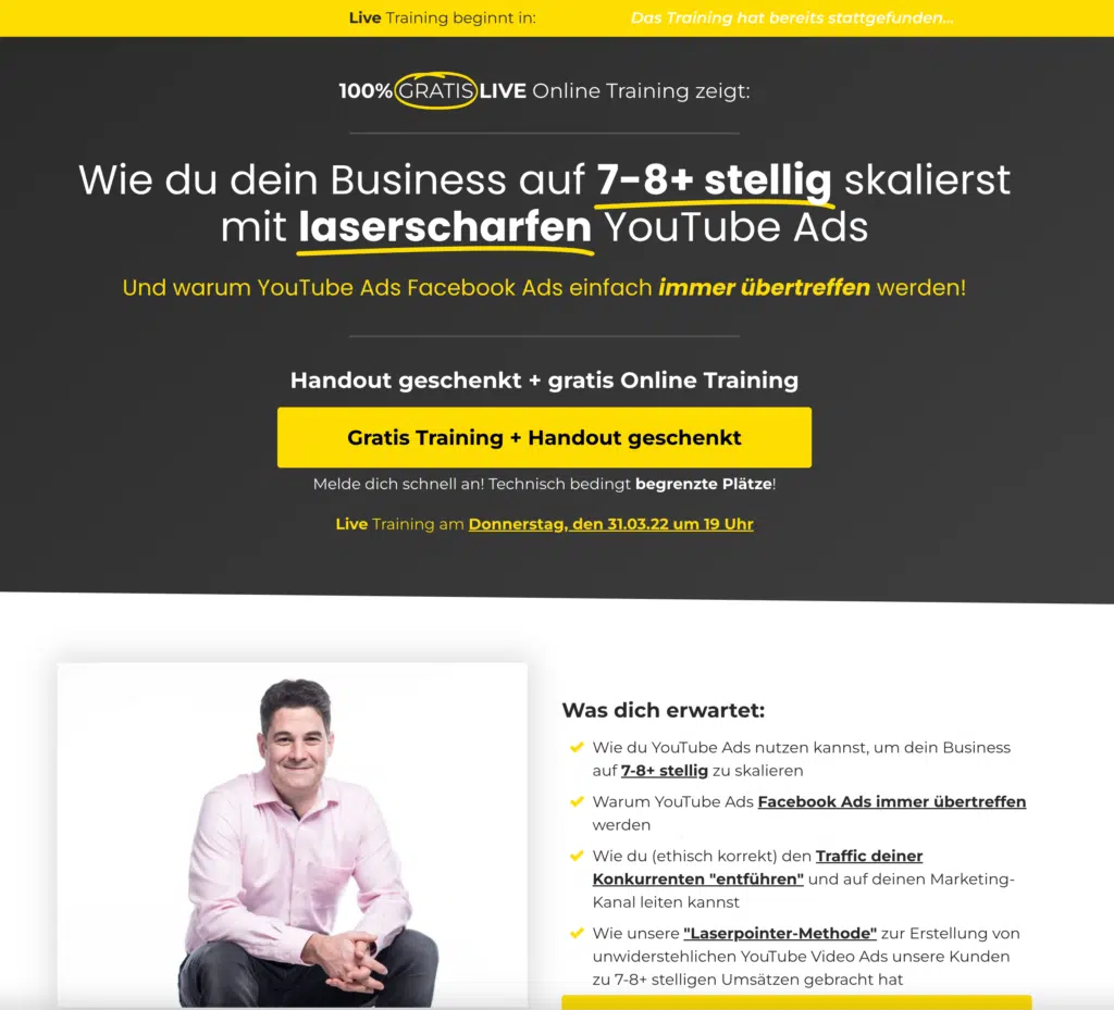 Lead-Magnet Beispiele: 7 Ideen für die Leadgenerierung (2022) 3 Lead-Magnet Beispiel: Webinar