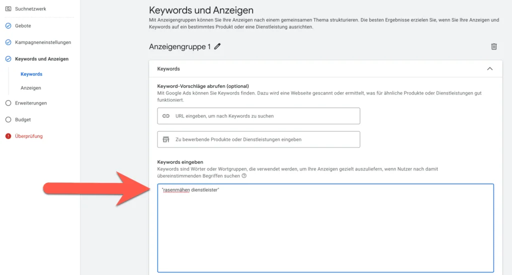 Google Ads Keywords - alles zu Keyword-Optionen & AdWords Optimierung 3 Keyword-Optionen Passende Wortgruppe