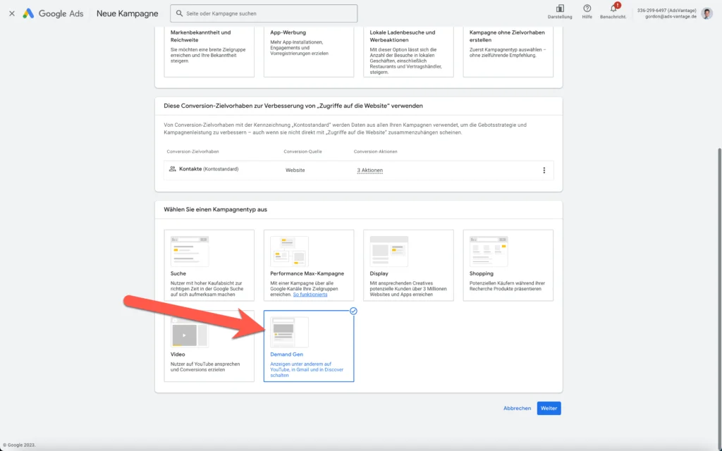 Demand Gen Google Ads: Kampagne erstellen & Best Practices 6 Demand Gen Kampagnentyp