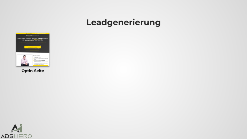 Leadgenerierung Optin Seite