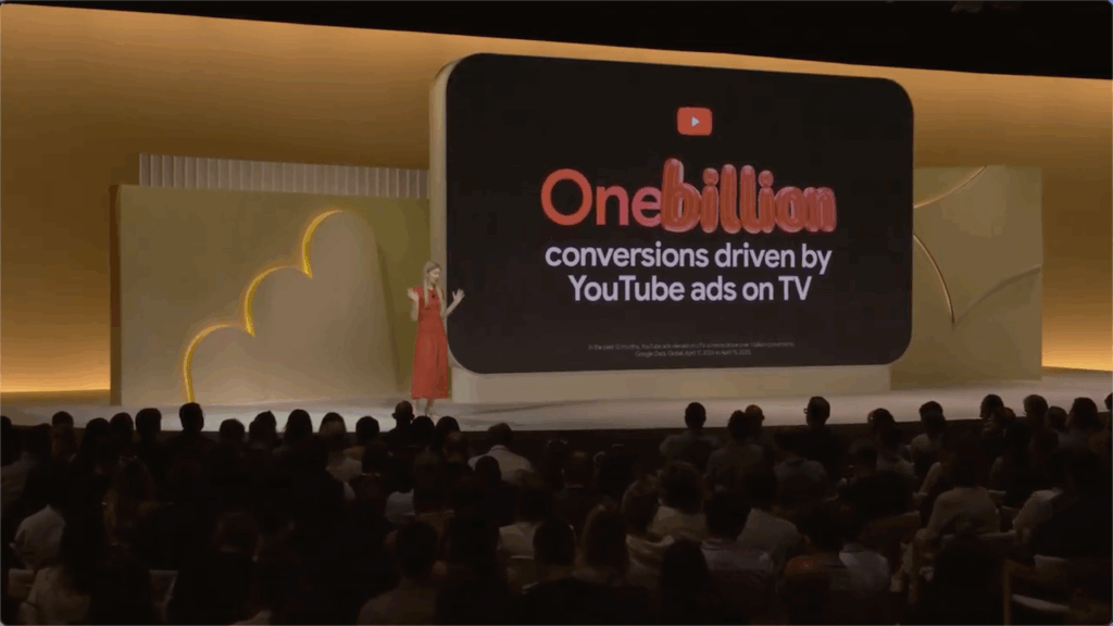 YouTube Fernsehbildschirm 1 Milliarde Conversions